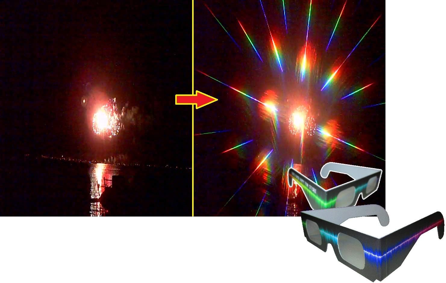 Bеѕt Cуbеr Dеаlѕ 🔥 Fireworks Diffraction Glasses - 25 Rainbow Hearts (Plain White Frames) plus 25 Starburst Effect (Rave Waves Frames) - 50 Glasses Total for Fireworks, Holiday Lights, Wedding Receptions, Rave Events Uр Tо 60% оƒƒ Fireworks Diffraction Glasses - 25 Rainbow Hearts (Plain White Frames) plus 25 Starburst Effect (Rave Waves Frames) - 50 Glasses Total for Fireworks, Holiday Lights, Wedding Receptions, Rave Events