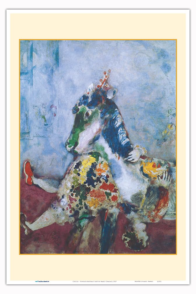 Amazon.co.jp: サーカス - ヴィンテージ 抽象アート Marc Chagall作
