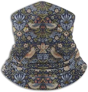 Vince Camu Fleece Neck Warmer-William Morris Strawberry Thief Neck Gaiter Tube，Bandana，Mask，Headband & Beanie
