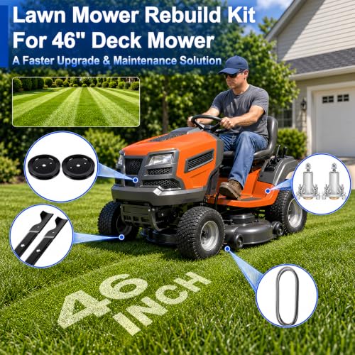 46 Inch Deck Mower Rebuild Kit for Husqvarna YTH22V46,187292 192870 Spindle by TOPVOP auto - Used condition - Image 2