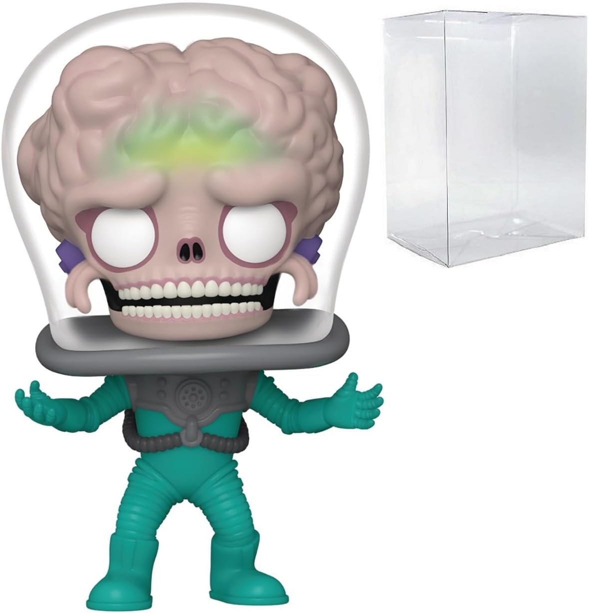 POP Movies: Mars Attacks - Martian Soldier Specialty Series Exclusive Funko Vinyl Figure (Bundled with Compatible Box Protector Case), Multicolor, 3.75 inches