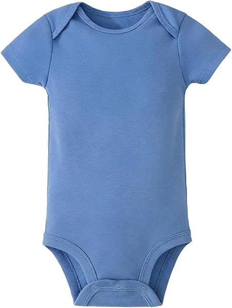 Body de manga corta para bebé, cuello redondo, de algodón, entrepierna a presión, unisex, para niño y niña, traje completo para gatear - 2