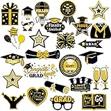 Fabbay 25 Pcs Graduation Magnets 2026 We are So Proud of You Graduation Car Magnets Congrats Grad Cap Stickers for Refrigerator Garage Cruise Door Magnetic Decorations