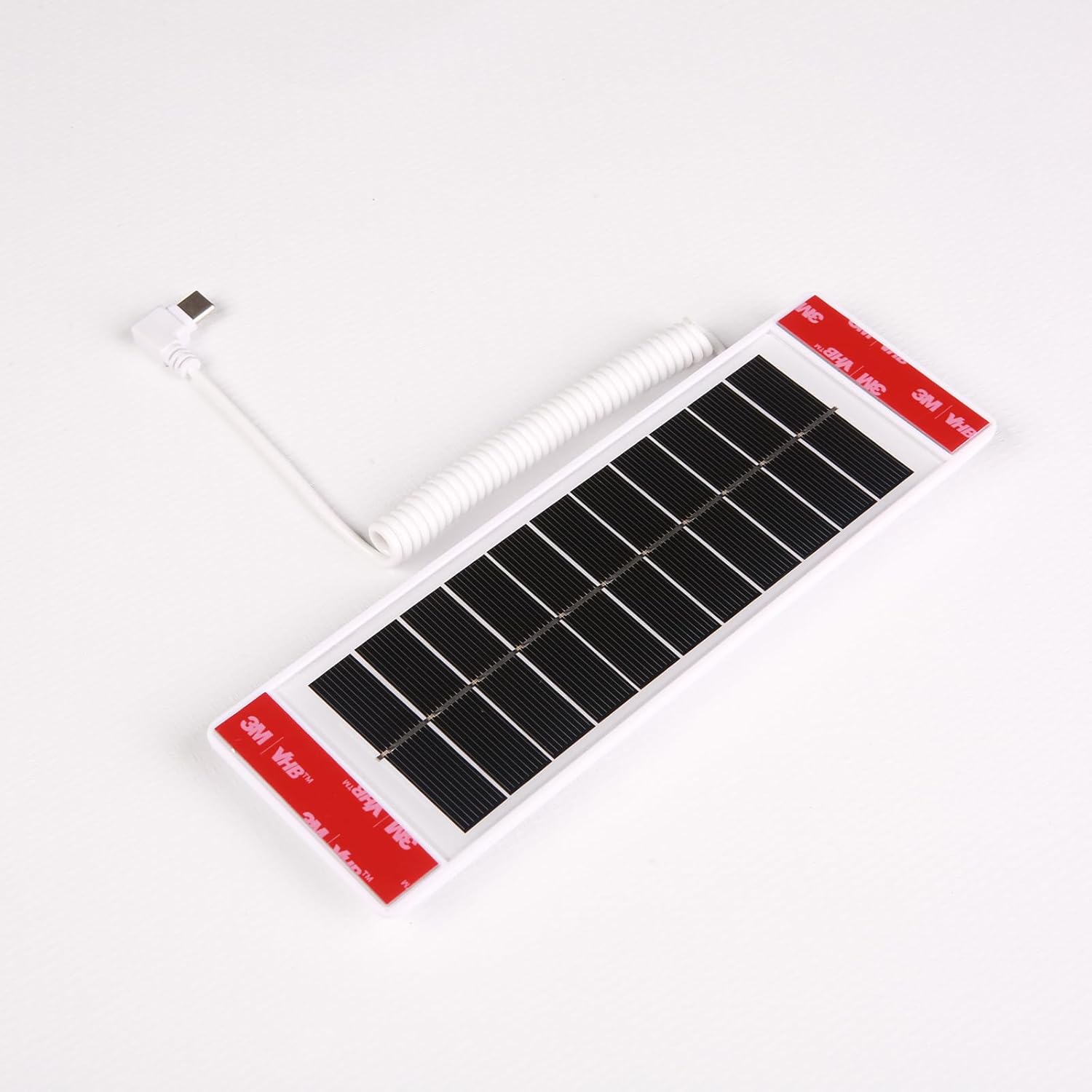 1pcs Solar Panel 1.3W5.5V, Suitable for Electric Blinds Smart Blinds, USB-C Plug Mobile Solar Power Generation, Installed on Window Solar Power Panel (New Extended Cable)