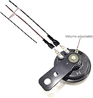 Vista 2 de Bocina eléctrica de uso general para motocicleta, altavoz redondo impermeable, bocina pequeña montada en vehículo (12V 1.5A 105dB) + enchufe