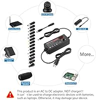 Vista 6 de SHNITPWR 3V ~ 24V 3A 72W Fuente de alimentación ajustable DC 3V 5V 6V 9V 12V 15V 16V 18V 19V 20V 24V Adaptador universal variable AC/DC 100V-240V AC