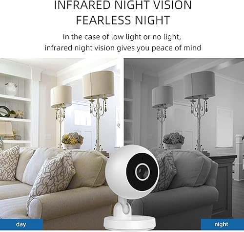 Miniatura 3 de Cámara de seguridad, cámara WiFi de 360 grados, alta definición, función de voz de 2 vías, visión nocturna infrarroja, cámara inteligente para