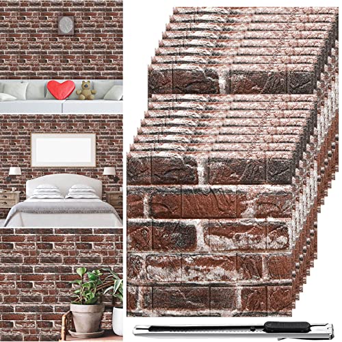 Colarr 60 Pcs 58 Sq ft 3D Brick Panels