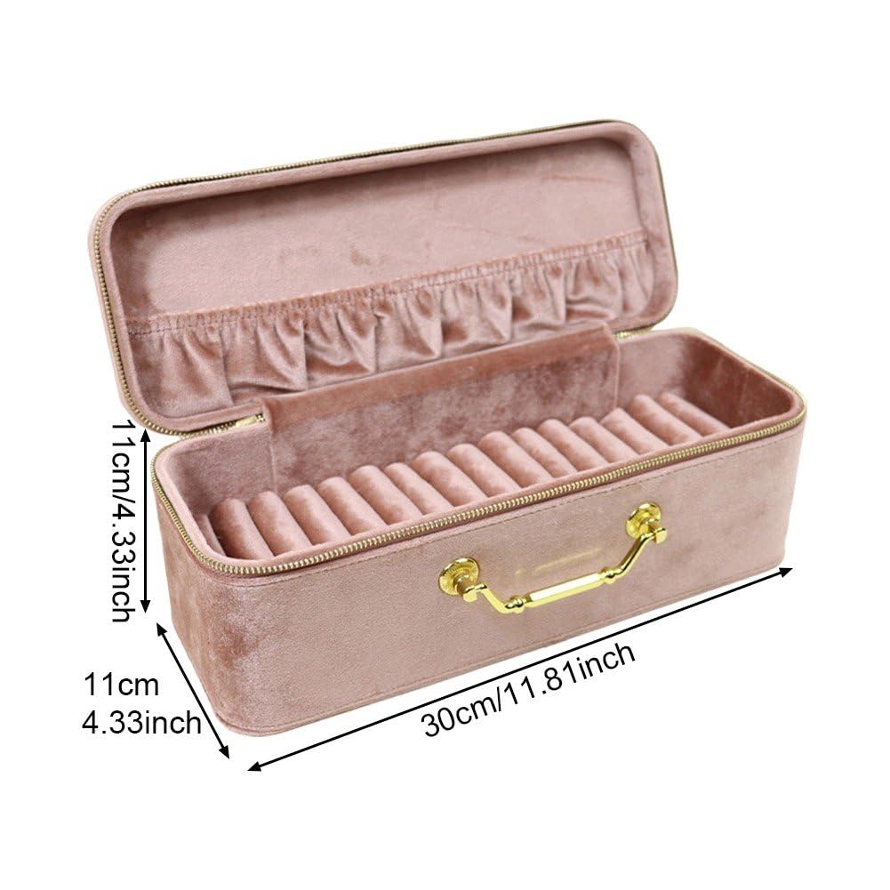 Scatola Porta Gioielli con Fodera Morbida, Organizer per Bracciali, Orecchini E Anelli, Ideale per Viaggi, Casa E Matrimoni.