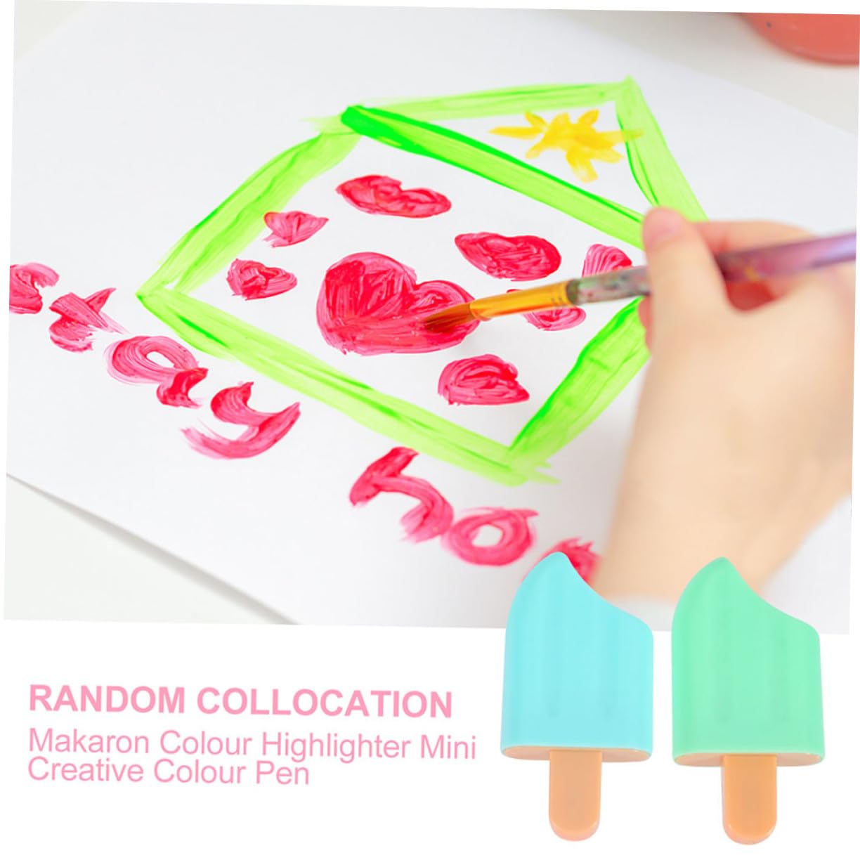 Angoily 160 Teiliges Eis Am Stift Pastell Textmarker Kreative Fluoreszierende Marker Pens Leuchtstift Großpackung Sanfte Farben für Schule Büro Journaling und Handlich