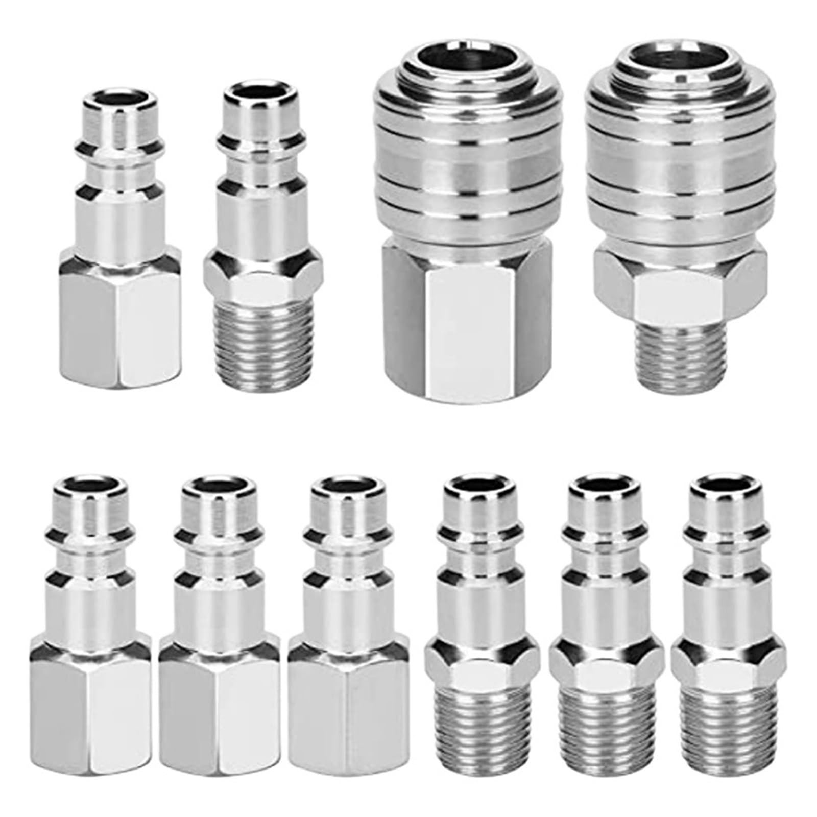 Xiaoshitou Men's 10Pcs Air Compressor - 1/4" Bsp /Fe Release Fitting ﻿ ﻿