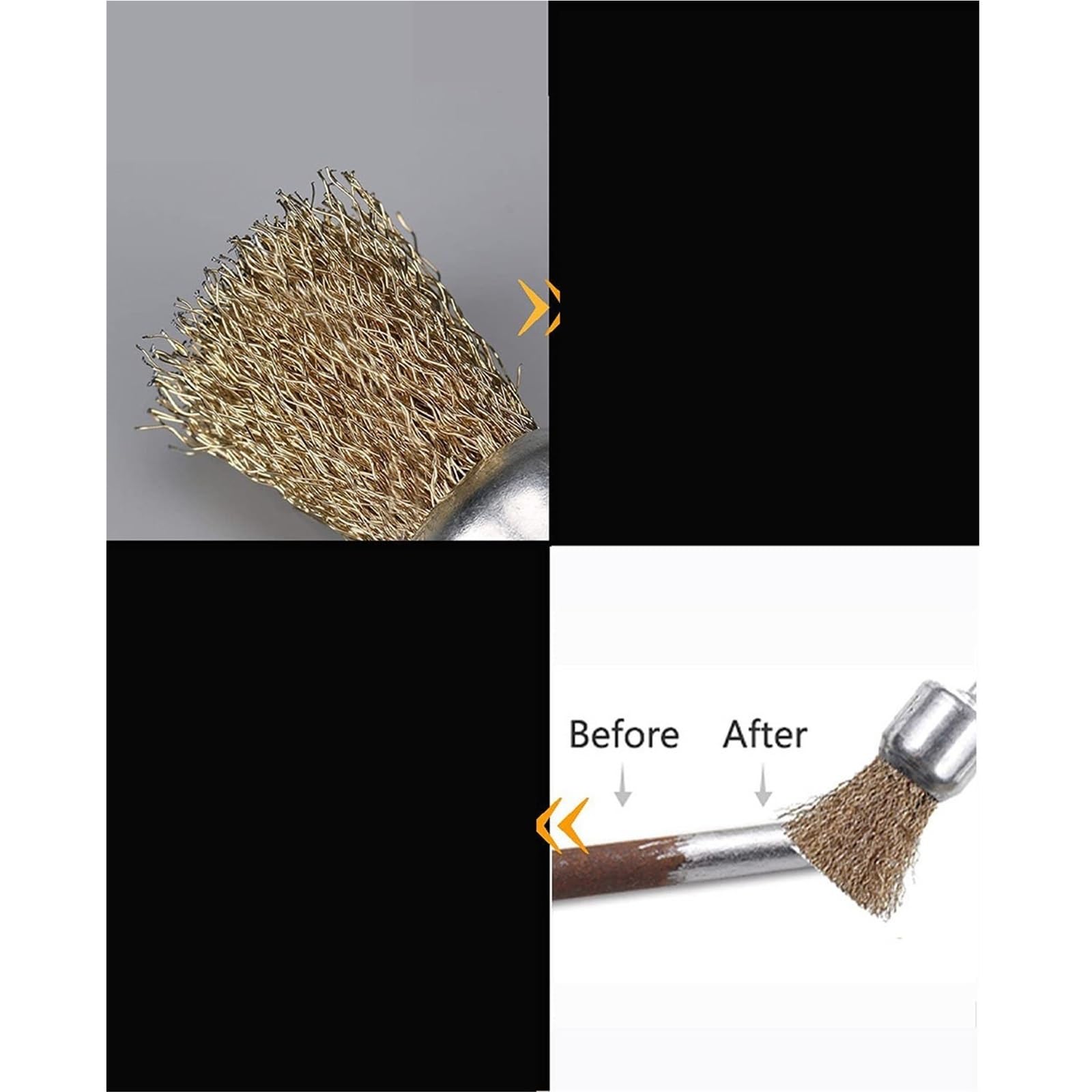 Brosse Coupe Abrasive Nylon Brosse métallique Roue Tasse Laiton Fil d'acier