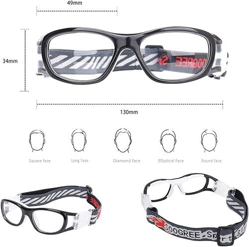 Miniatura 2 de Gafas deportivas para niños, de baloncesto, de fútbol, de entrenamiento seguro, antivaho, 7-12