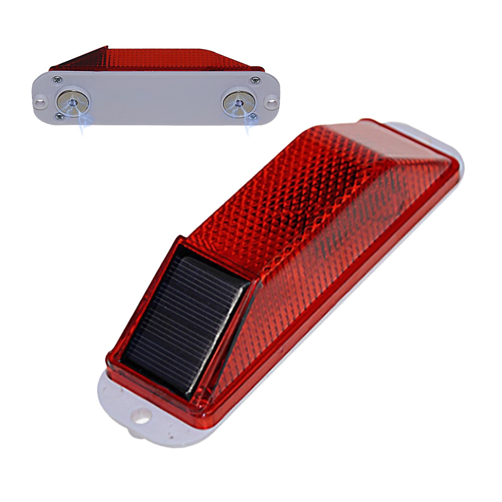 Gyrophare LED Sans Fil Rechargeable, Lumiere Stroboscopique Led, Lampe D'Avertissement Stroboscopique, Lumiere Clignotante D'Alerte Et De Securite Strobe Solaire, Accessoires D'Eclairage A Angle Regla
