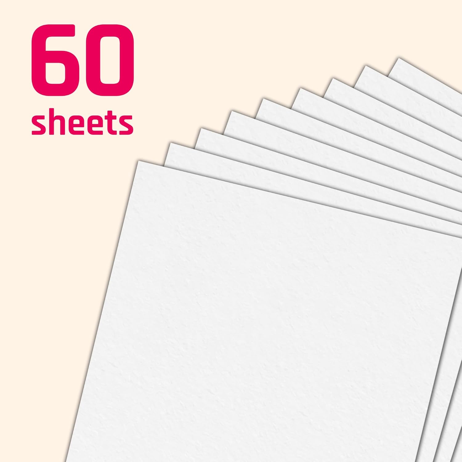 130 lb Cover (350 gsm), Extra Heavy White Cardstock - 12" x 12", 60 Sheets