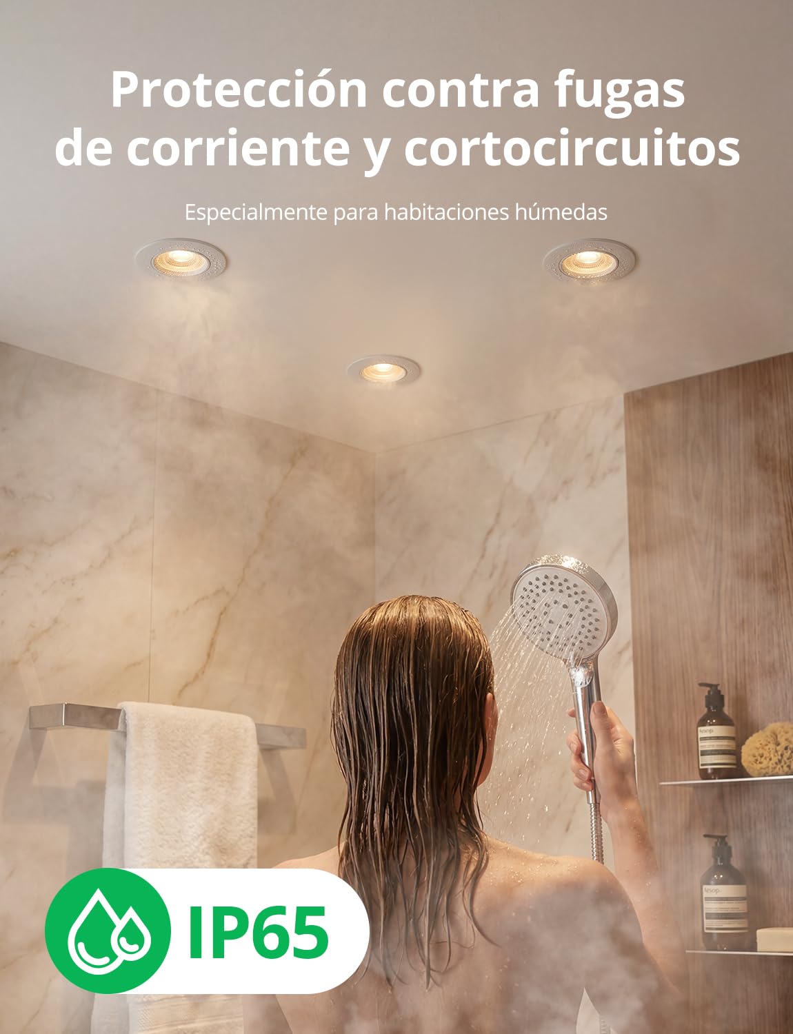 Bojim IP65 Focos LED Interior Techo para Cocina Baño 7W 700 Lumen, 230V Downlight Empotrable Orientable Ojos de Buey 68-80mm Redondo Luz Cálida Luz Neutra Luz Fría Confezione da 20