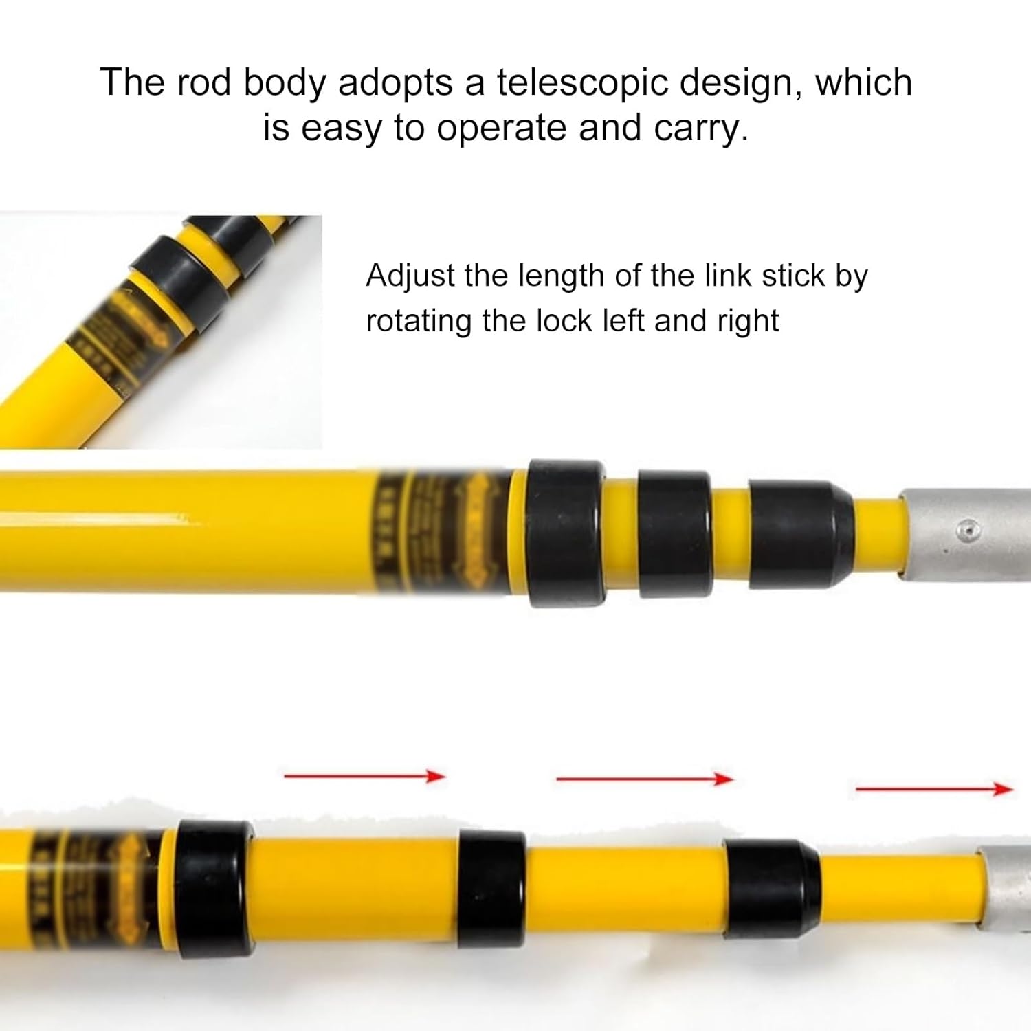 Telescopic Insulation Operating Poles, High Voltage Insulated Rescue Hook with Multi-Angle Adjustable Hookhead, Fibreglass Safety Hook, for Electricians, Linemen(4m/13.1ft)