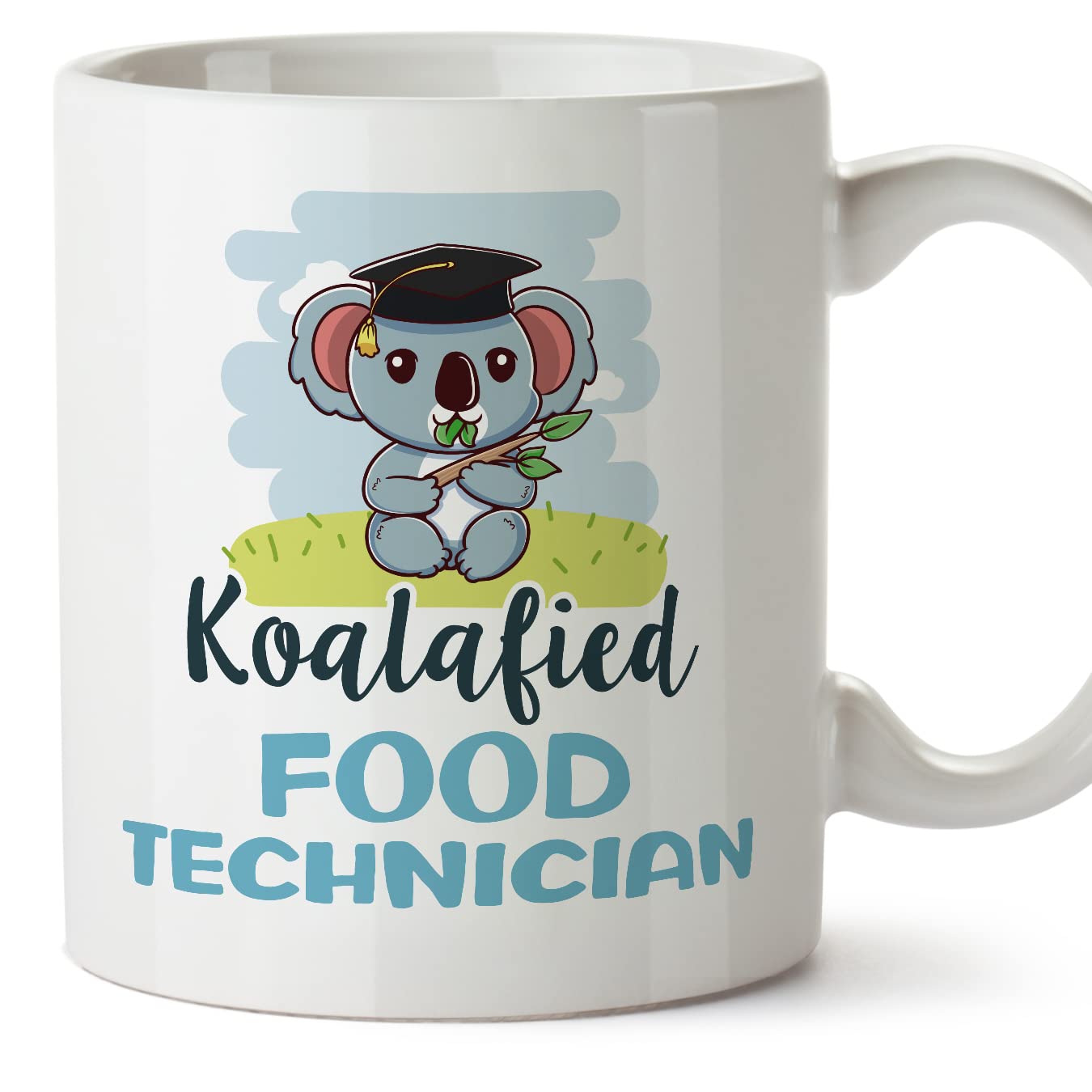 MUGFFINS Food Technician Man Mug - in English - Koalafied - Funny Gift for Colleagues - Ceramic 11oz Mug
