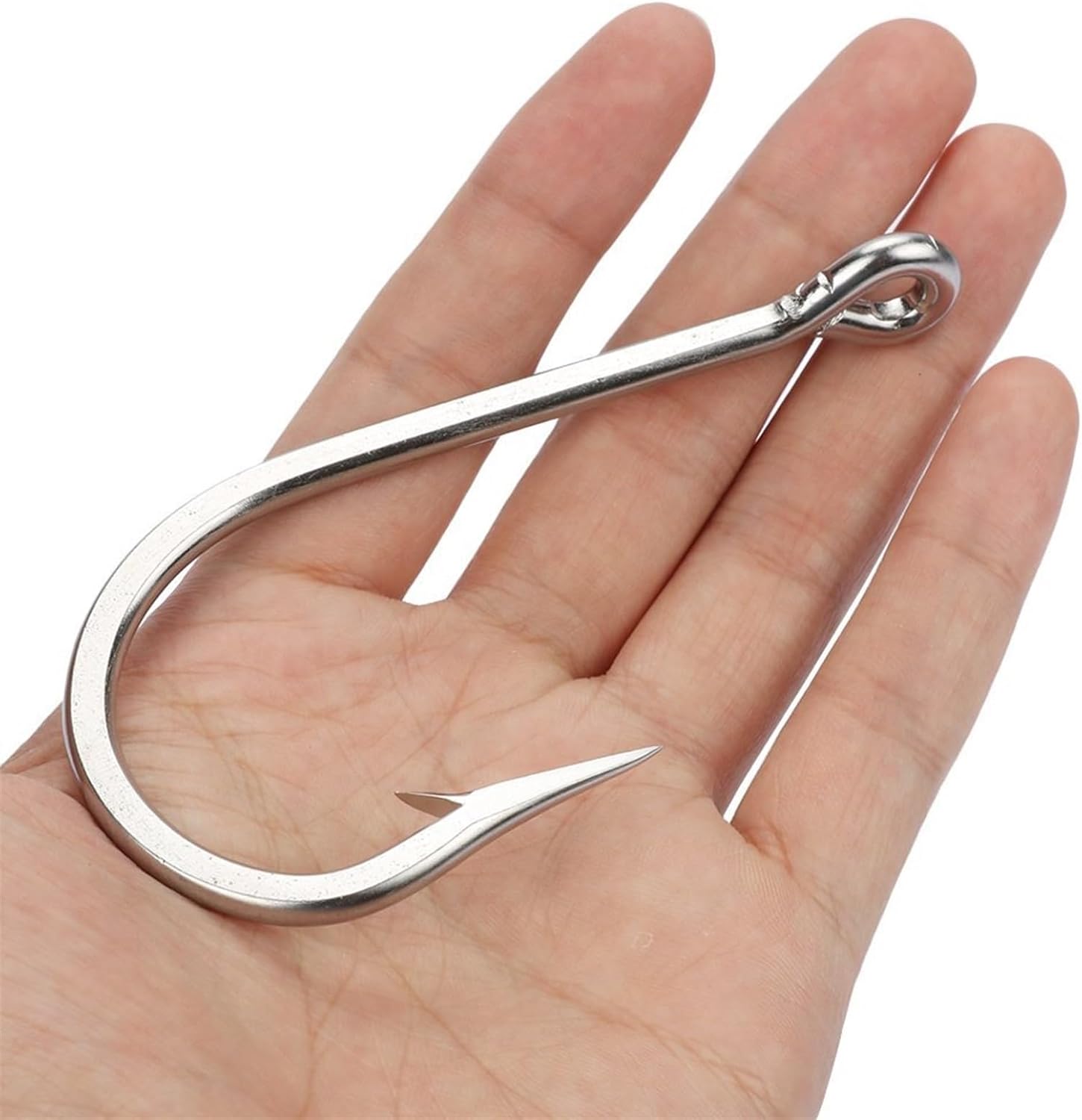Fishing Hooks 10 Pieces Stainless Steel Fishing Hooks Saltwater Fishing Hooks Catfish Sea Fishing Hooks Size #6-No.12 Fishing Tackle Fishing Accessories (Color : 9#)