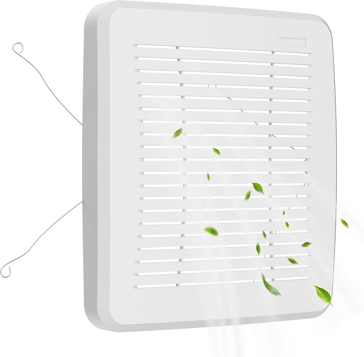 FGR101 Replacement Square Bathroom Ventilation Exhaust Fan Grille Cover Compatible with Bro-an-Nu-Tone Small/Medium/Large Size Vent fans,Fits Models 670 671 688,9.25" x 9.75" x 1" with Springs (White)