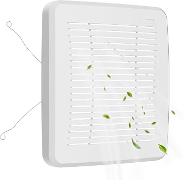 FGR101 Replacement Square Bathroom Ventilation Exhaust Fan Grille Cover Compatible with Bro-an-Nu-Tone Small/Medium/Large Size Vent fans,Fits Models 670 671 688,9.25" x 9.75" x 1" with Springs White