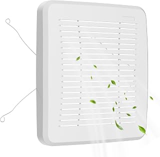 FGR101 Replacement Square Bathroom Ventilation Exhaust Fan Grille Cover Compatible with Bro-an-Nu-Tone Small/Medium/Large Size Vent fans,Fits Models 670 671 688,9.25" x 9.75" x 1" with Springs (White)