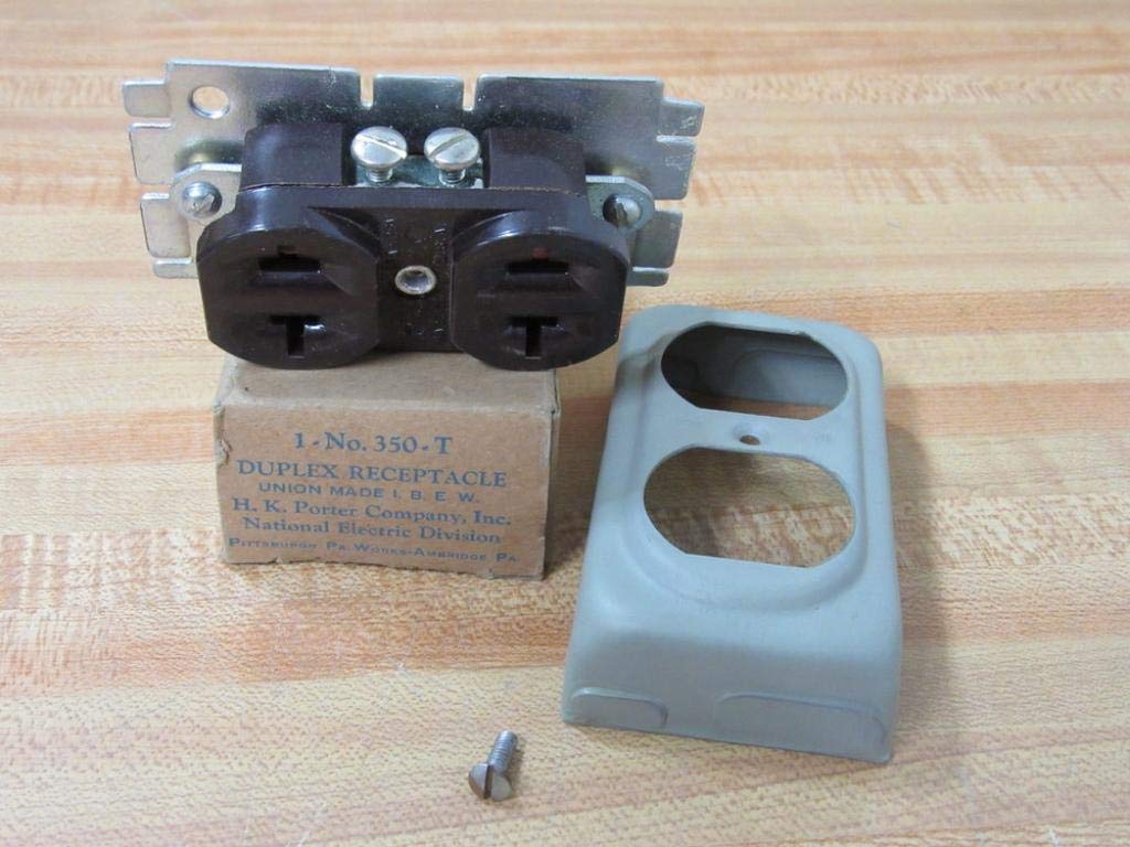 H.K. Porter 350-T Duplex Receptacle 350T (Pack of 7)