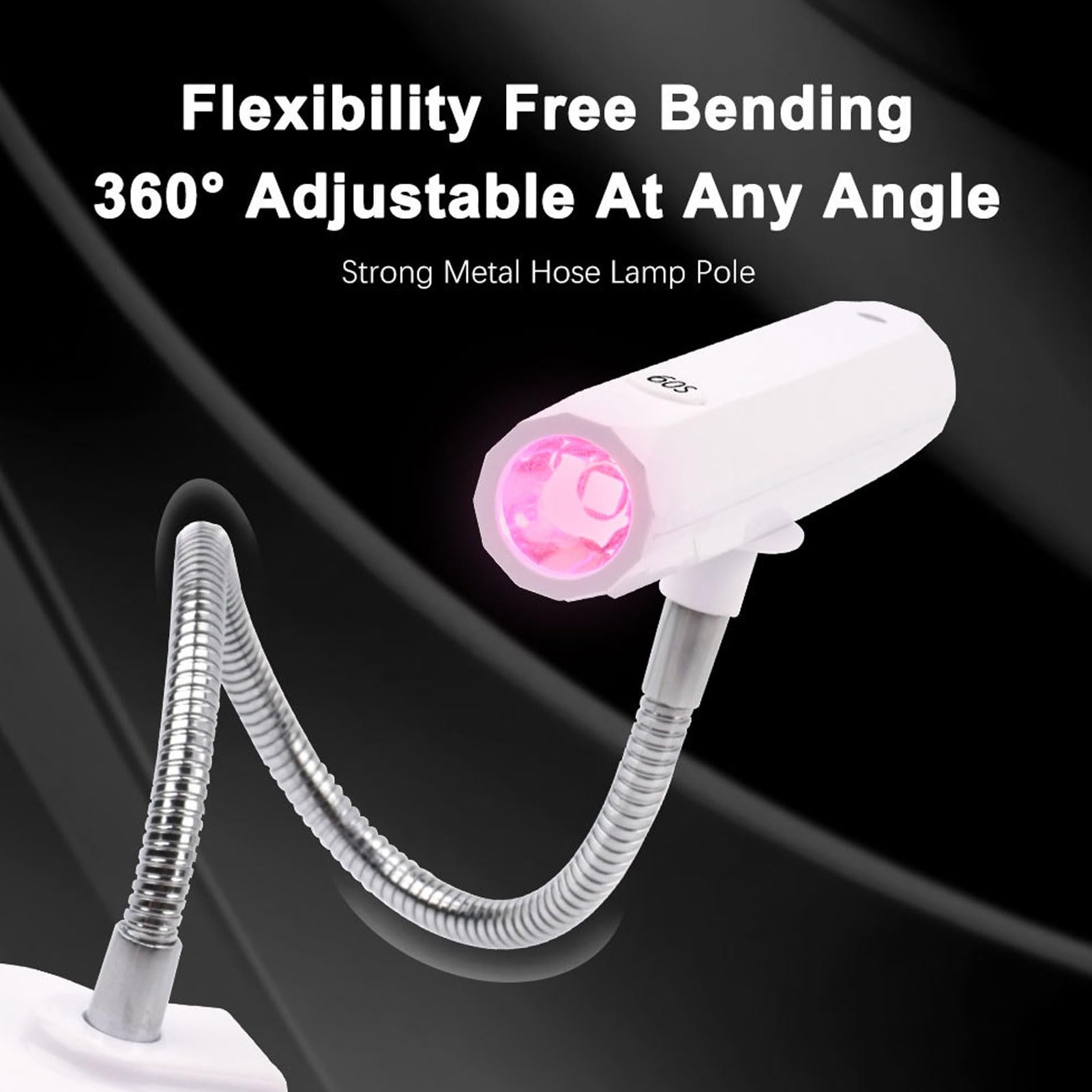 Lampada per Unghie in Gel a Collo di Cigno Lampada per Unghie a LED Ruotabile a 360 Gradi Ad Asciugatura Rapida per Salone di Bellezza e Casa, Materiale ABS (Bianca #13)