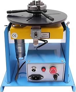 Rotary Welding Positioner Turntable Table, 0-90° Welding Positioner 10kg Rotary Table 20W, for Cutting, Grinding, Assembly, Testing and Other Seam Welding