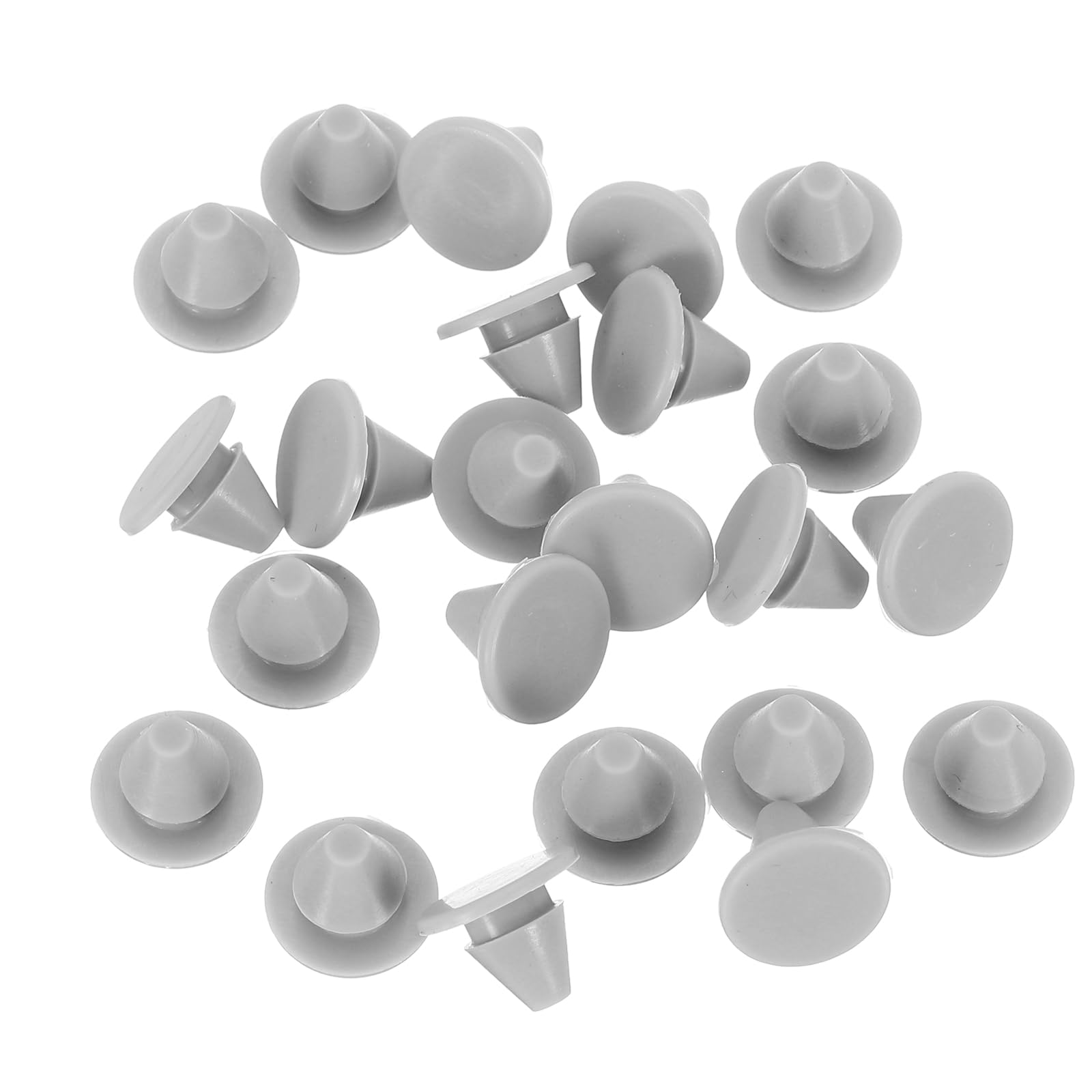 sourcing map 36 Pcs Silicone Plugs, Rubber Round Snap in Locking Hole Plugs for 5mm Hole, Hole Stoppers Waterproof Hole Plug for Metal Tube, Furniture End Caps Inserts, Gray