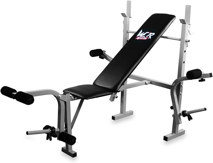 We R Sports® Folding Weight Bench With Weight Rack 3 Backrest Incline