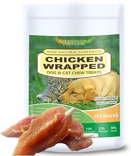 Dog and Cat Chew Treats,Calcium Sticks with Chicken Skewers, Pet Chew Snacks 10.0 oz (284g) Per Bag