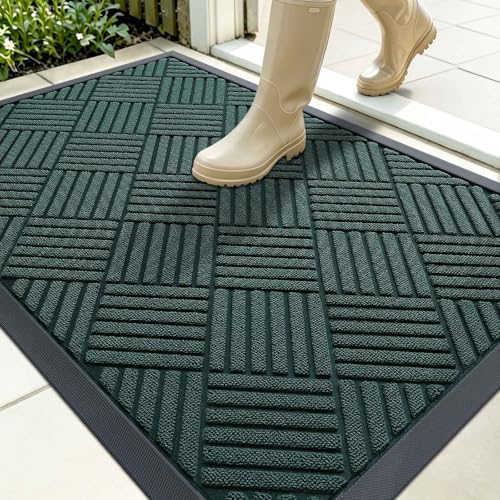 Image of OLANLY Front Door Mat Outside Entrance 35x23, Waterproof Heavy-Duty Doormat