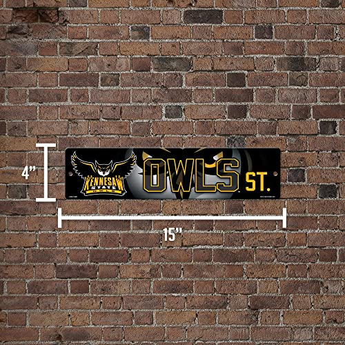 Rico Industries NCAA Kennesaw State Owls 16-Inch Plastic Street Sign Décor — view 6