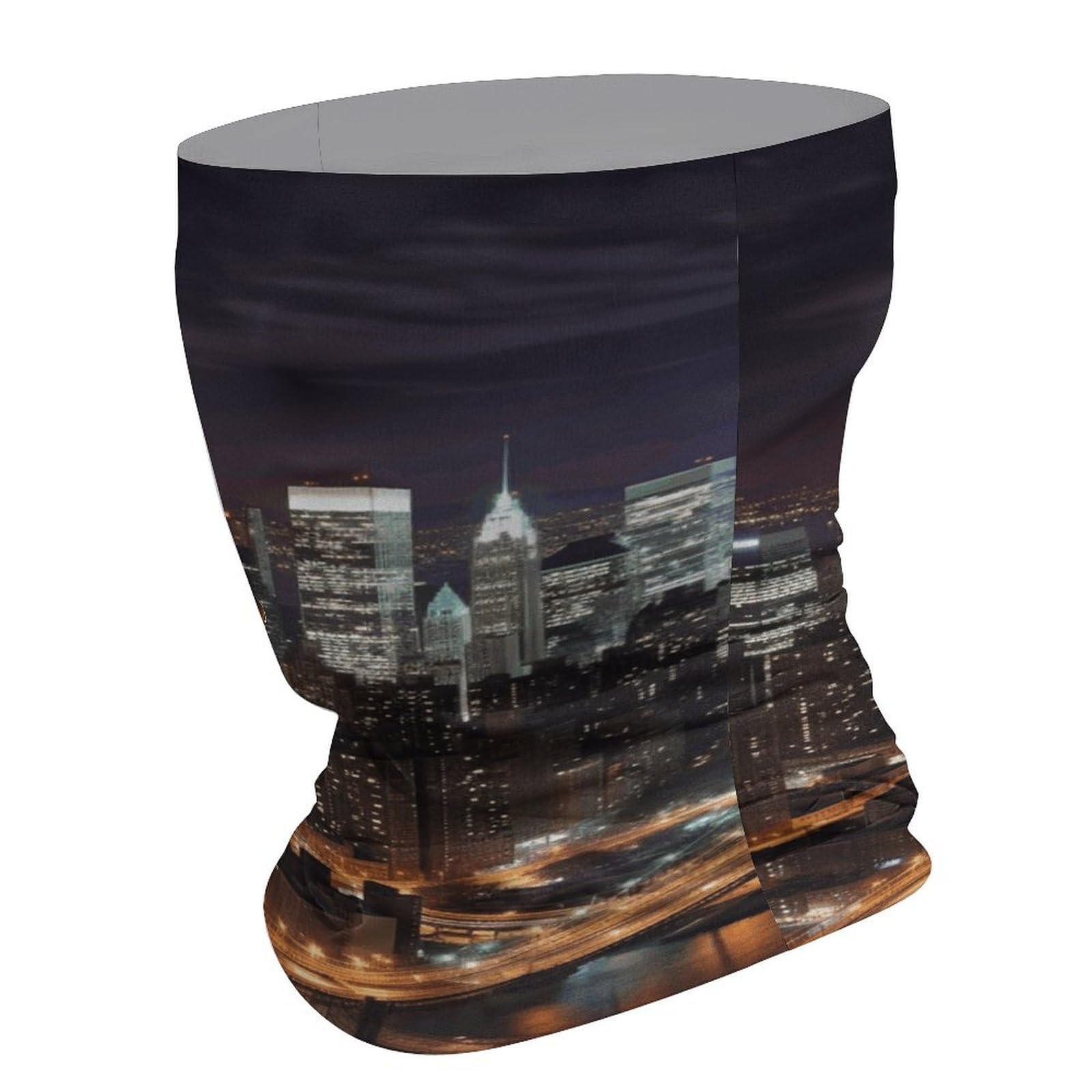 QMNRTK New York Night Balaclava UV Protection Face Mask Breathable Neck Gaiter Ski Mask for Men Women Headwear Bandana Elastic Face Scarf