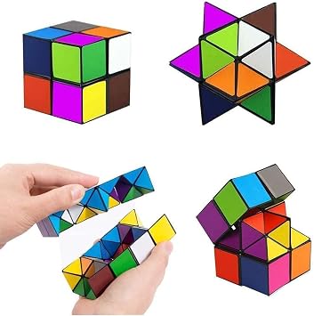 Infinity Cube Toys Magic Star Cube 2 in 1 3D Cube Foldable Cube Infinite Cube Puzzle Magic Cube 2 in 1 Set Infinite Cube Euclidean Cube Infinity Cube Stress Relief Brain Development Brain Training