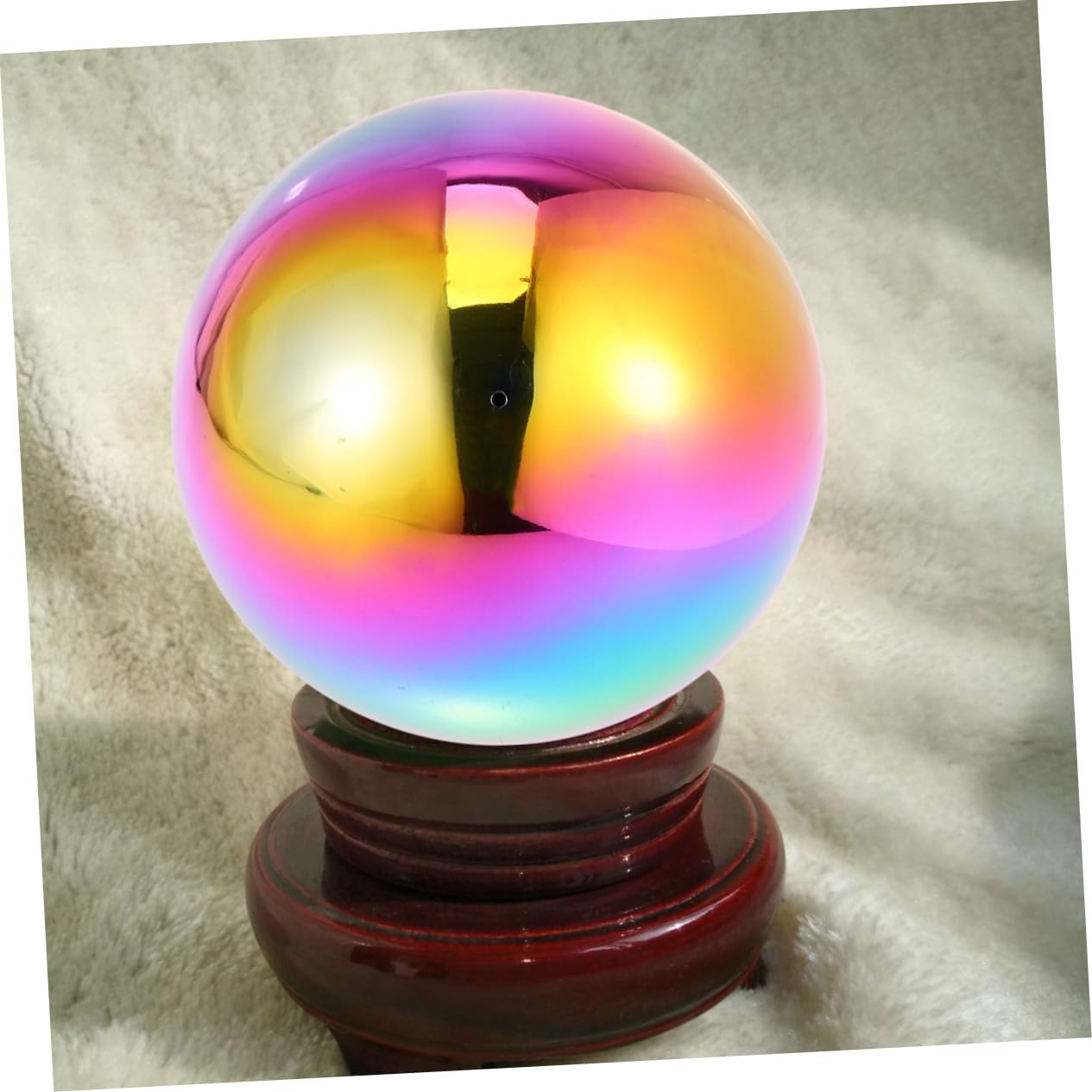 Bille en Acier Inoxydable 200mm, Boule Ronde Miroir Colorée