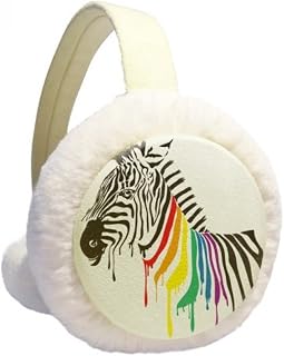 Pinto LGBT Protetor de orelhas de inverno com padrão de cor arco-íris para ambientes externos