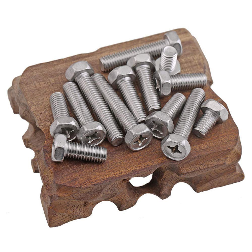 Bulloni esagonali con incavo a croce in acciaio inossidabile 304, viti a testa esagonale M3M4M5M6M8-M3 * 12 * 20