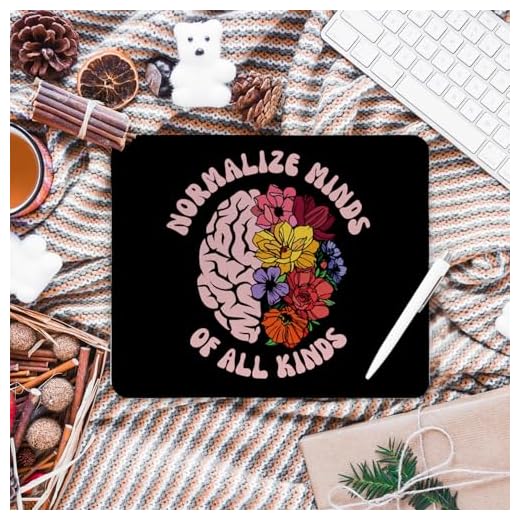 Floral Autism Awareness Mouse Pad, Neurodiversity Mouse Pads Mousepad for Home Office Dorm Laptop Computer Desk Accessories Supplies, Therapy Gifts, Special Education Teacher Gifts， 8.7x7.1 Inch
