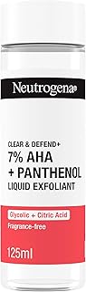 Neutrogena Clear & Defend + Liquid Exfoliant (1 x 125ml), with 7% AHA, 0.5% Panthenol, Glycolic and Citric Acid, Fragranc...