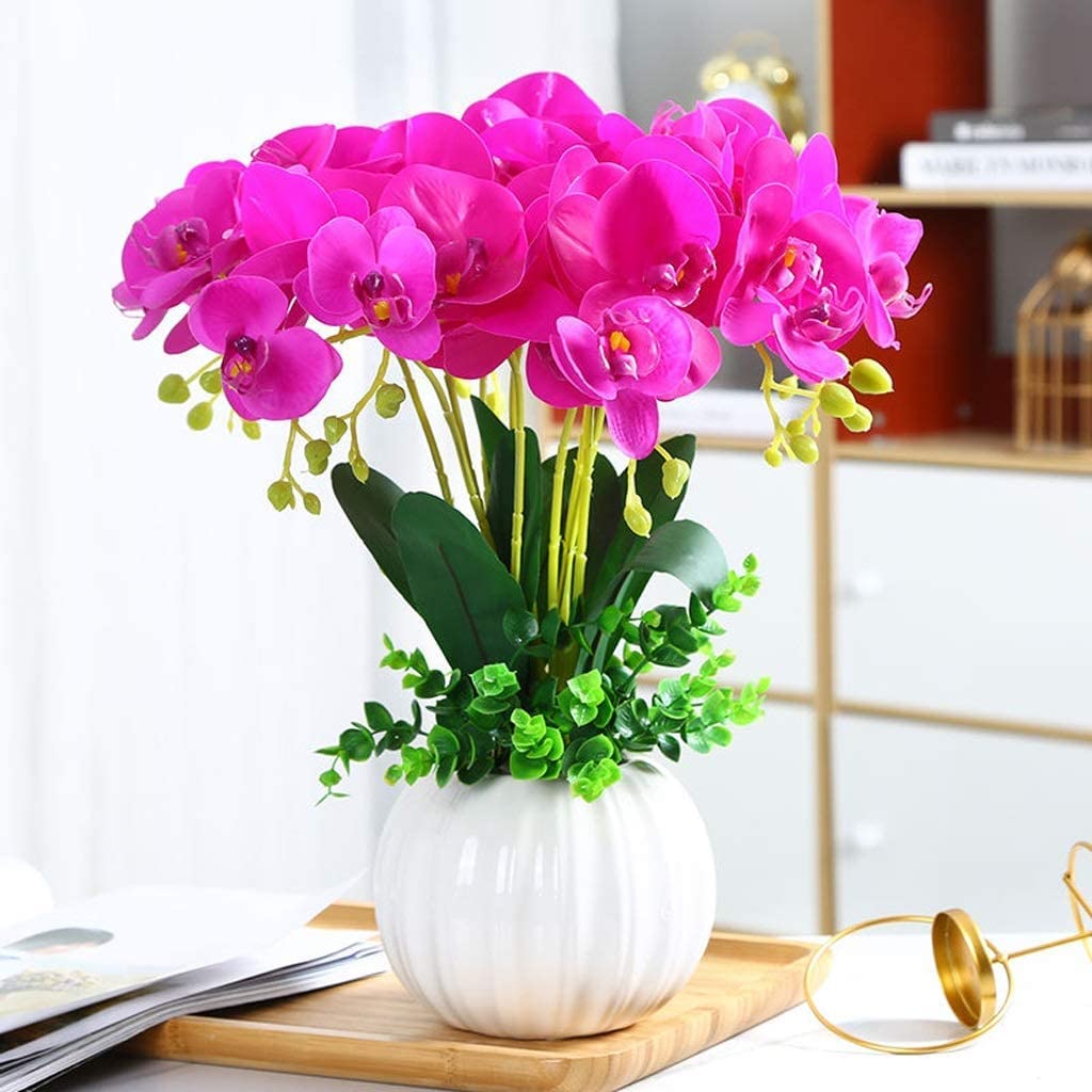 造花と花瓶 Amazon.co.jp: 造花 白い花瓶造花セットファレノプシスフェイク