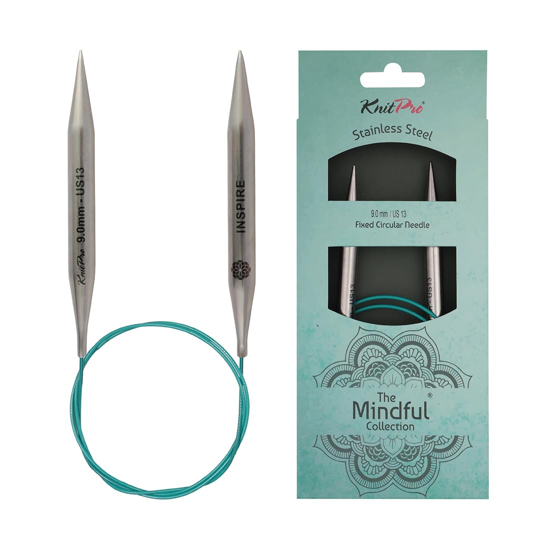 Knitpro Silver The Mindful Collection Fixed Circular Needles 16" (40Cm) | Size 9.00Mm