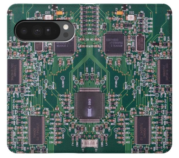 Étui cuir Google Pixel 10 Pro XL housse portefeuille graphique noir - 3