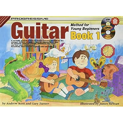 Progressive Guitar Method for Young Beginner - Book 1 | Easy Guitar Lesson Book for Kids Ages 4-8 | Learn Acoustic and Electric Guitar with Online Video and Audio | Beginner Course with CD and DVD
