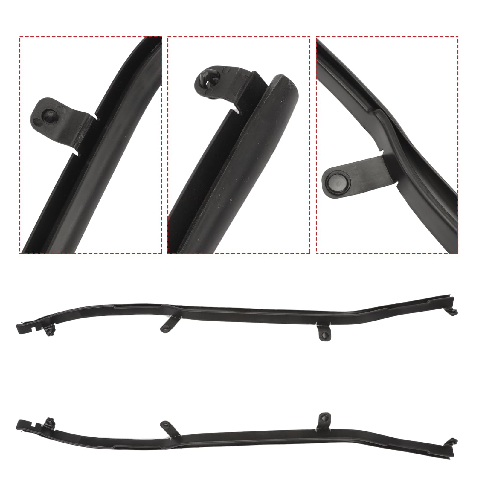 Skkyoro 1 Pair LH & RH Front Edge Of Rear Door Weather Strip Seal For Ford Explorer 2011-2019 Right Passenger And Driver Left Side Rear Door Weatherstrip Replaces BB5Z-7825324B BB5Z-7825325B - View #3