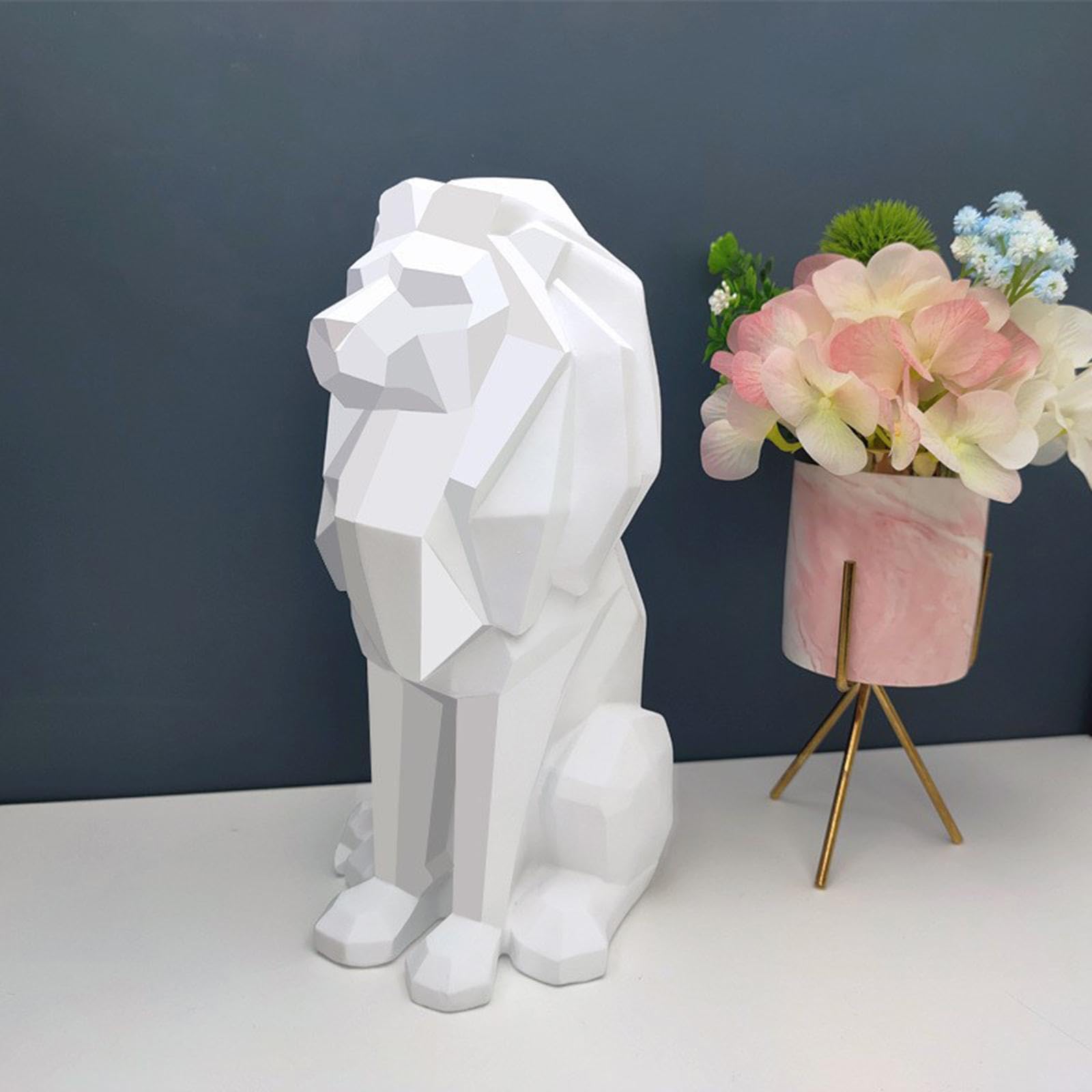 Figurine de Lion de Style Nordique, Sculpture Animale, Cadeau