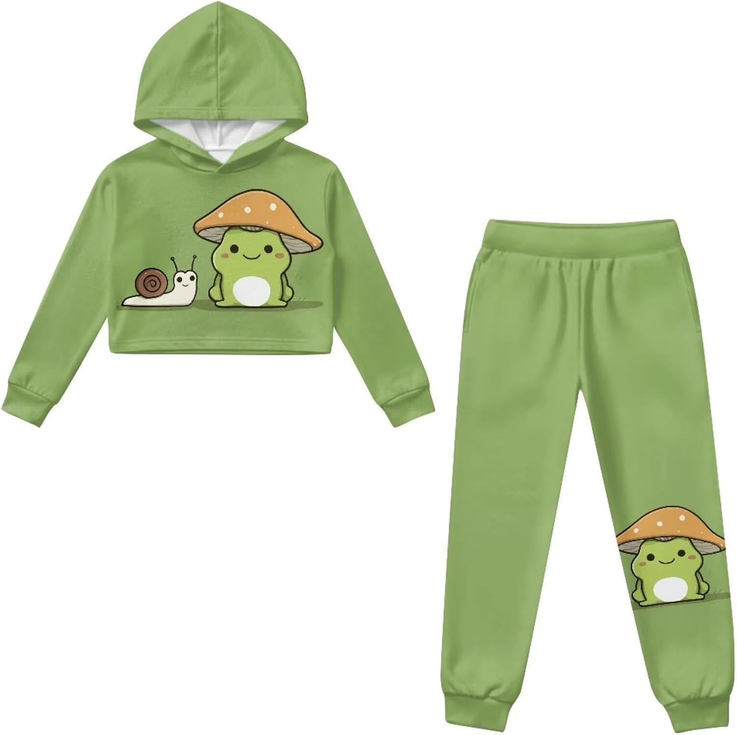 Rnyleeg Girls Long Sleeve Sports Set 2 Piece Outfits for Kids Fall Winter Sweatshirts and Sweatpants Casual Activewear Sets