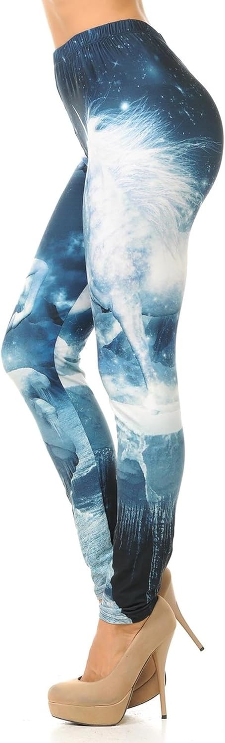 Buttery Soft Fashion Abstract Floral Tribal Print Leggings - One Size - Image 5