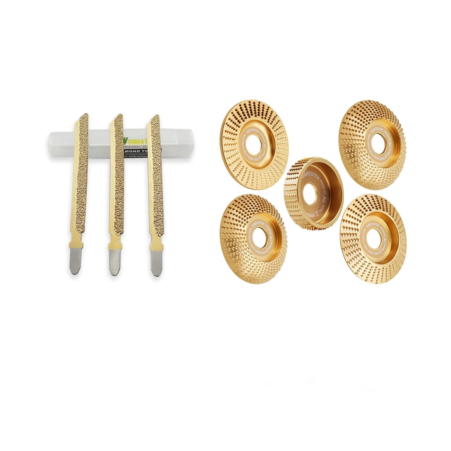 SHDIATOOL Diamond Jig Saw Blades 4 Inch Cutting Disc for Tile Ceramic Brick Granite Marble with T-Shank 46 Grit